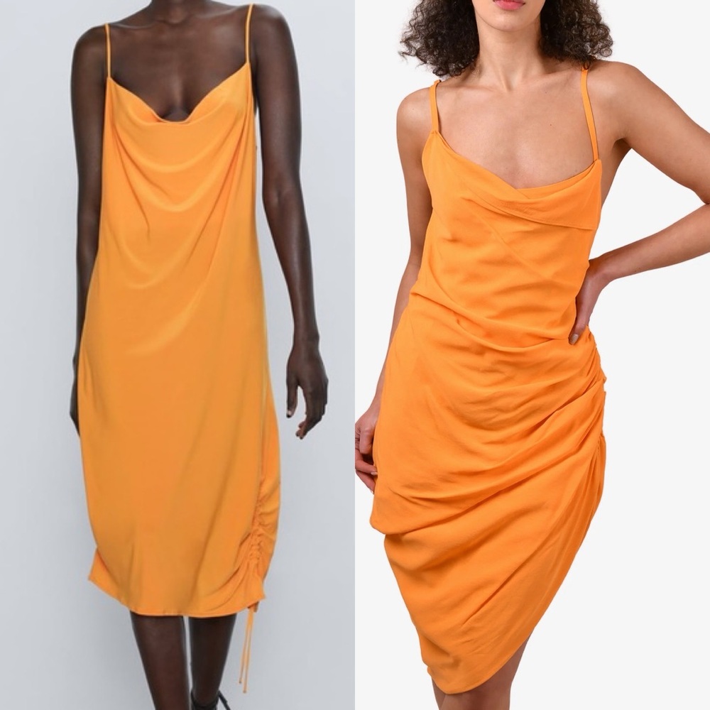 🆕 Zara Draped Slip Dress